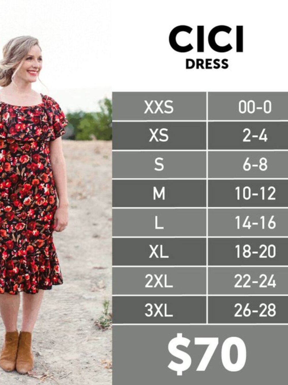 LuLaroe Cici Dress Medium Fishtail Midi Mermaid Ruffles Roses Velvet Boho - Picture 4 of 4